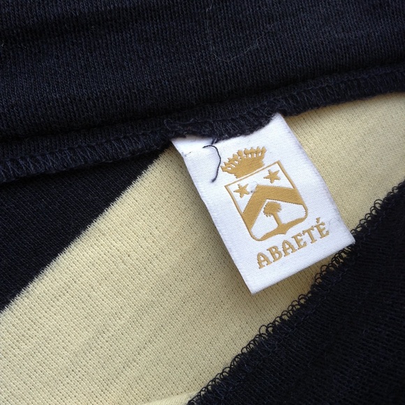 ABAETE navy ivory nautical striped wool skirt S M - Picture 7 of 7